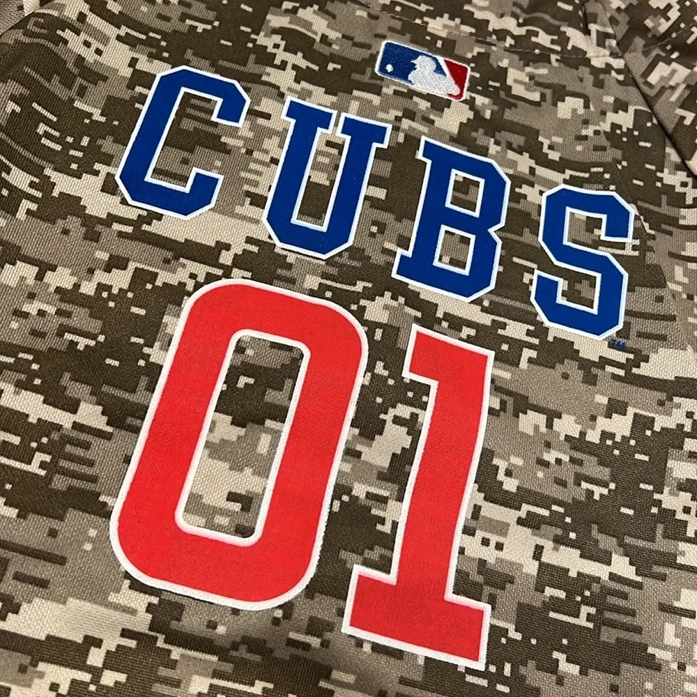 NWT MLB Chicago Cubs Pet Camo Jersey Medium 14”-18”